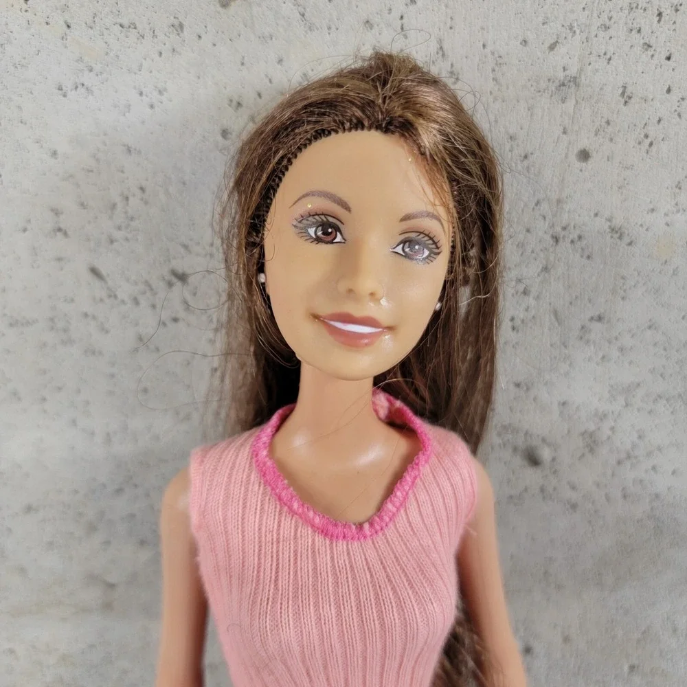Nude Barbie Brunette Hazel Eyes 2003 Summer Face Doll For OOAK‎